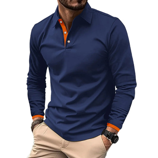 Classic Comfort Men's Long Sleeve Polo
